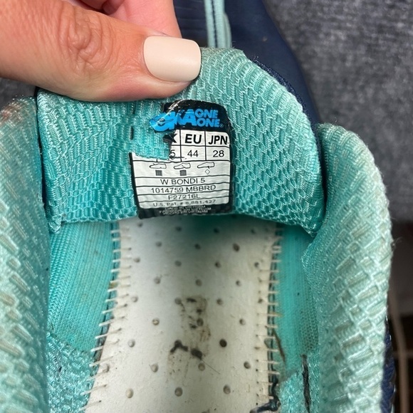 HOKA One One  W Bondi 5 Blue Athletic Running  Shoes size: 10 - Picture 4 of 11